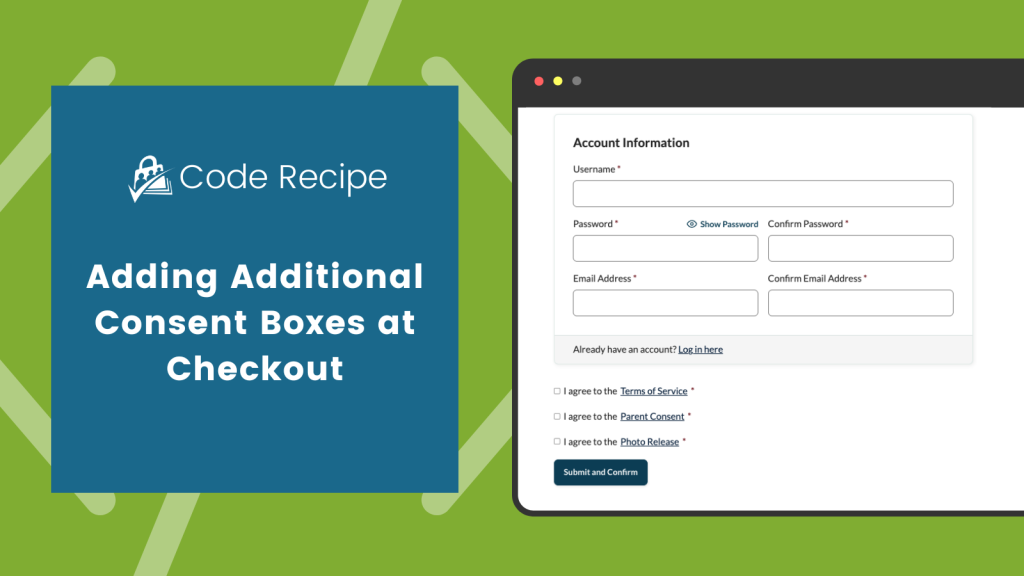 Featured image for code recipe post on adding additional consent boxes at checkout